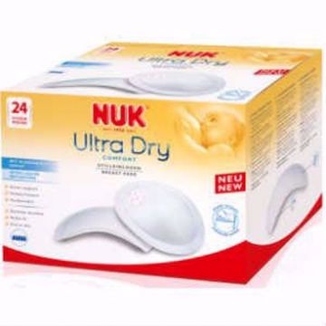 NUK Ultra Dry Comfort Yksittäispakatut Kertakäyttöiset Liivinsuojat 24 kpl/pkt