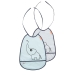 DONE BY DEER Ruokalaput 2 kpl/pkt, ELPHEE BLUE+GREY