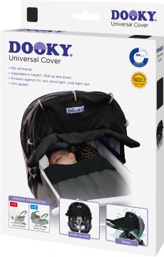 DOOKY Universal Cover Kuomuverho, Yksivärinen Musta