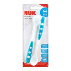 NUK Easy Learning Ensilusikat +6 kk, 2kpl/pkt, Turkoosi-Valk.