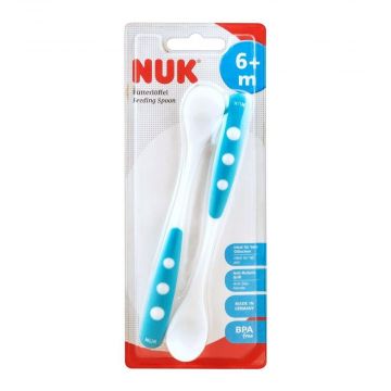 NUK Easy Learning Ensilusikat +6 kk, 2kpl/pkt, Turkoosi-Valk.