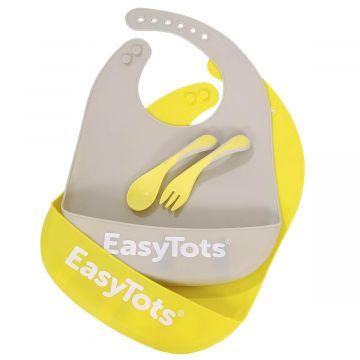 EASYTOTS Silicone Soft Roll Up Ruokakaukalot+Lusikka&Haarukka