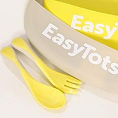 EASYTOTS Silicone Soft Roll Up Ruokakaukalot+Lusikka&Haarukka