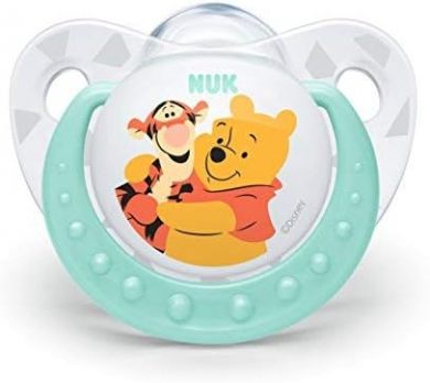 NUK Nalle Puh Silikoni Huvitutit 0-6kk BOXI!