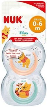 NUK Nalle Puh Silikoni Huvitutit 0-6kk BOXI!