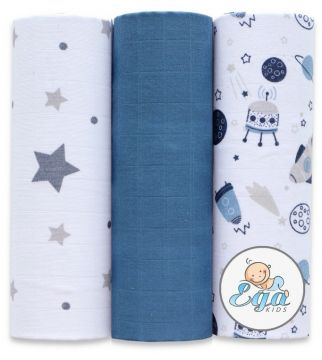 2196 EGAKids Harsoliinat 100% puuvillaa 60x80 cm 3 kpl kopio 4544