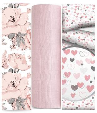 0213 EGAKids Harsoliinat 100% puuvillaa 60x80 cm 3 kpl