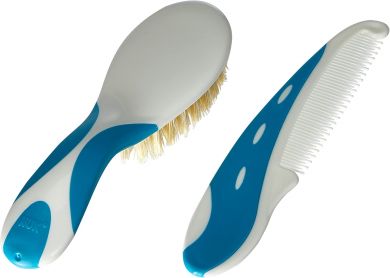 NUK Baby Brush & Comb HARJA-/KAMPASETTI, Turkoosi-Valk.