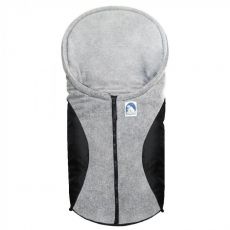 *EISBÄRCHEN Minilämpöpussi Turvakaukaloon MUSTA-HARMAA (fleece)