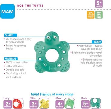 AINU MAM Bob The Turtle PURULELU +5 kk, VIHREÄ