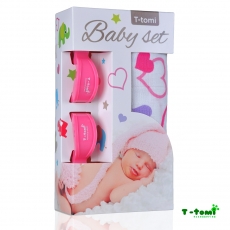 T-TOMI Baby Set Bambuharso 80 x 100 cm + Kiinnitysclipsit