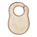 *BIBETTA Plush Newborn Baby Bib, Cream