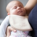 *BIBETTA Plush Newborn Baby Bib, Cream