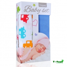 T-TOMI Baby Set Bambuharsot (pyyhkeet) 80 x 100 cm 2kpl/pkt