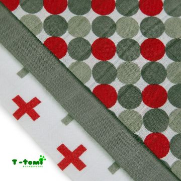 T-TOMI Kuvalliset Bambu Harsoliinat 70x70cm, 3kpl/pkt