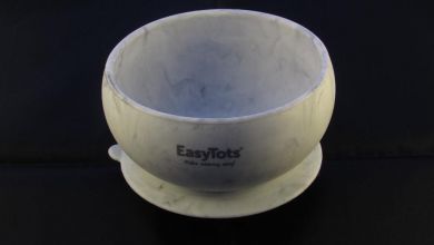 *EASYTOTS Marbellous Bowl Ruokakulho silikoni, Harmaa-marmori