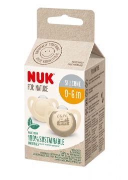 *NUK For Nature silikoni Huvitutit 0-6 kk 2kpl/pkt 