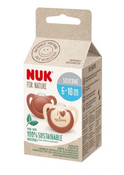 *NUK For Nature silikoni Huvitutit 6-18 kk 2kpl/pkT