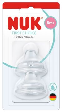 NUK First Choice VAIHTONOKKA, SILIKONI, + 6 kk, 2KPL/PKT