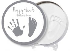 HAPPY HANDS 2D Round shape Tin Handprint