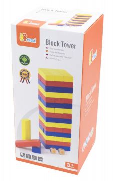 VIGA TOYS Block Tower HUOJUVA VÄRITORNI