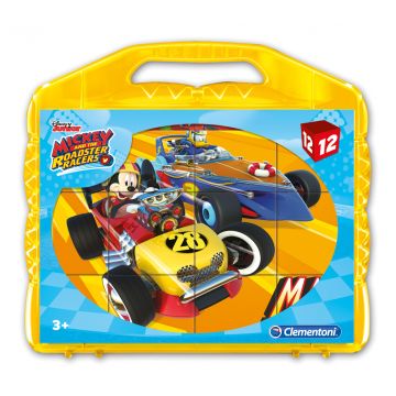 CLEMENTONI Kuutiopalapeli 12 palaa, Mickey and the Roadster Racers