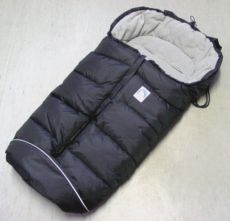 EISBÄRCHEN Talvilämpöpussi MUSTA-HARMAA (nylon/fleece)