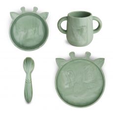 NUUROO Lykke Ruokailusetti Kirahvi, Light Green Mix