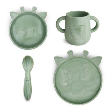 NUUROO Lykke Ruokailusetti Kirahvi, Light Green Mix
