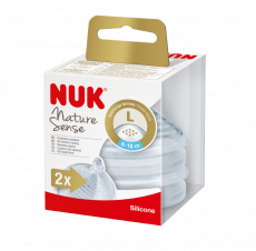 *NUK Nature Sense Silikonipullotutit, 6-18kk L