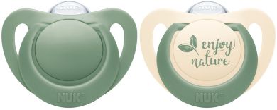 *NUK For Nature silikoni Huvitutit 6-18 kk 2kpl/pkT