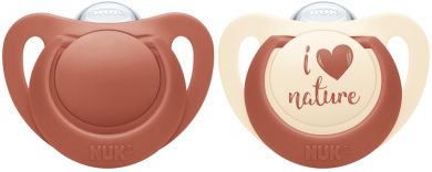 *NUK For Nature silikoni Huvitutit 6-18 kk 2kpl/pkT