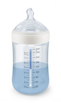 NUK Nature Sense PP Temp Control Tuttipullo 260 ml Valkoinen 