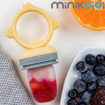MINIKOIKOI Pulps MAISTELUTUTTI, Mellow Yellow/Powder Grey