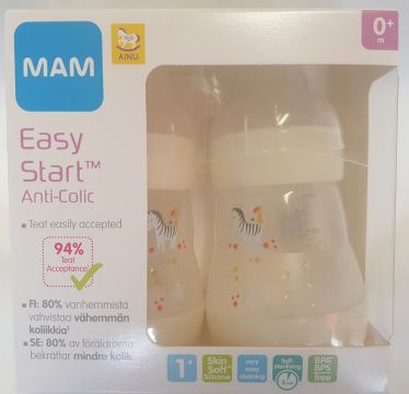 AINU MAM Easy Start Anti-Colic Tuttipullot 160 ml 2 KPL/PKT