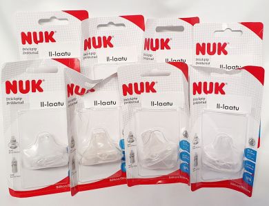 II-LAATU PAKKAUS! NUK First Choice Silikoni Vaihtonokka 6-18 kk