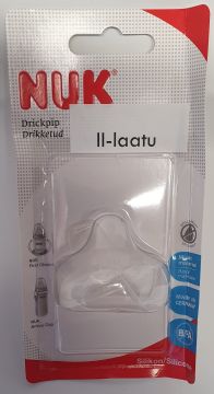 II-LAATU PAKKAUS! NUK First Choice Silikoni Vaihtonokka 6-18 kk