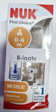 II-LAATU PAKKAUS! NUK First Choice+ TEMP CONTROL Tuttipullo 150 ml