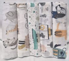 7473 EGAKids Harsoliinat 100% puuvillaa 70x80 cm 5 kpl/pkt