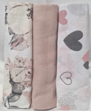 0213 EGAKids Harsoliinat 100% puuvillaa 60x80 cm 3 kpl