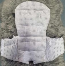 EMMA Syöttötuolin pehmuste, Valkoinen/Harmaat pilkut