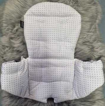 EMMA Syöttötuolin pehmuste, Valkoinen/Harmaat pilkut