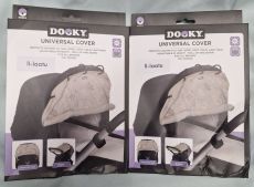 II-LAATU PAKKAUS! DOOKY Universal Cover Kuomuverho, LEAVES BEIGE