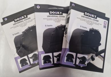 II-LAATU PAKKAUS! DOOKY Universal Cover Kuomuverho, Yksivärinen MUSTA