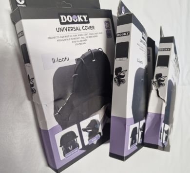 II-LAATU PAKKAUS! DOOKY Universal Cover Kuomuverho, Yksivärinen MUSTA