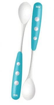 NUK Easy Learning Ensilusikat +6 kk, 2kpl/pkt, Turkoosi-Valk.