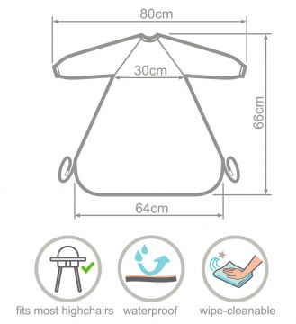 BIBETTA Wipeezee XL Coverall ESSU, Grey Happy Fruit
